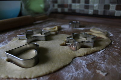 Close-up of cookies on table