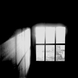 View of building through window