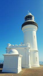 Low angle view of lighthouse against sky
