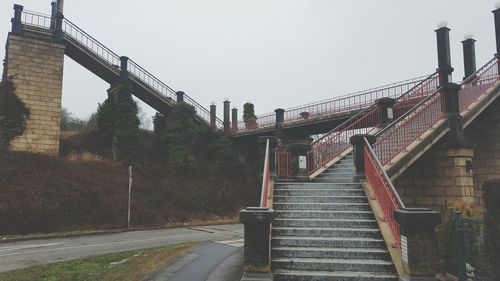 View of steps in city