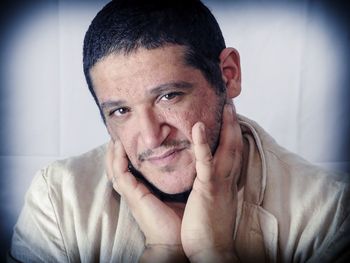 Close-up portrait of man