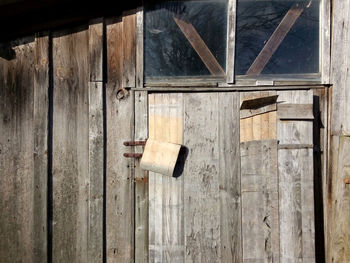 Close-up of wooden door