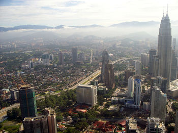 High angle view of cityscape