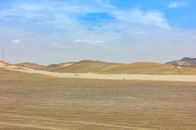 Scenic view of desert against sky