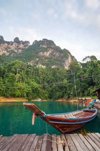 Scenic view of lake against mountains