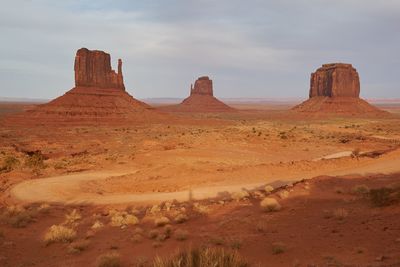 Scenic view of desert against sky