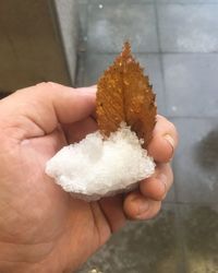 Close-up of person holding ice cream cone