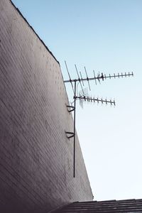 Low angle view of building against clear sky