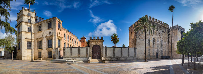 Panoramic view of historic building against sky