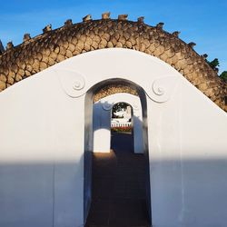 Low angle view of historical building against sky