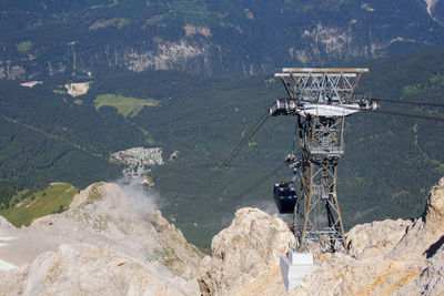 Aerial view of landscape against mountain