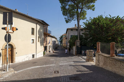 Street amidst buildings in town