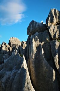 Rock formations against sky