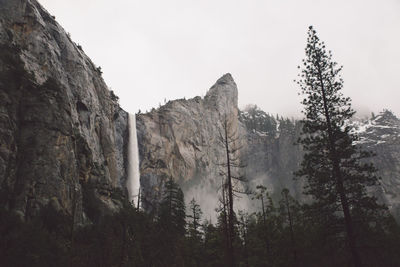 Waterfall against sky