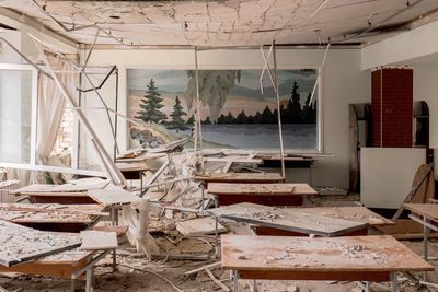 Boats moored at beach