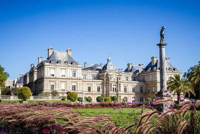 View of historical building against blue sky