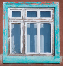 Low angle view of window on building