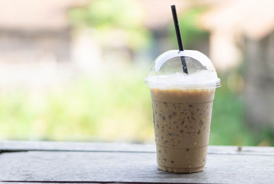 Close-up of coffee on table