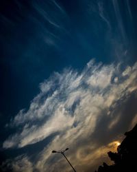 Low angle view of cloudy sky