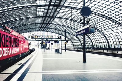 Train at railroad station