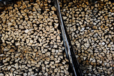 Full frame shot of logs