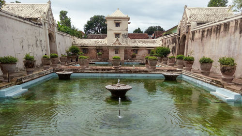 Fountain in front of temple