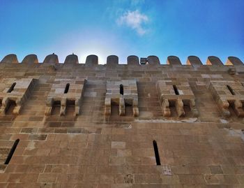 Low angle view of historical building against sky