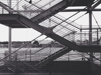 Staircase against sky in city