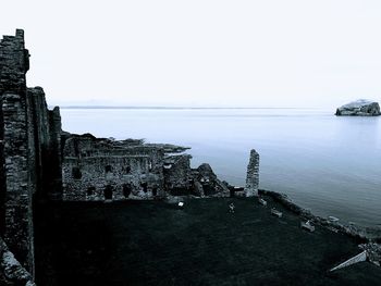 View of sea against clear sky