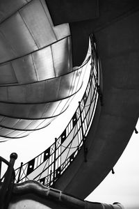 Low angle view of spiral staircase