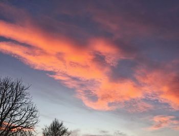 Low angle view of cloudy sky