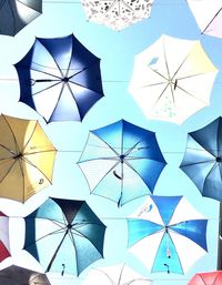 Low angle view of umbrellas