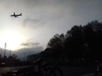 Airplane flying in sky
