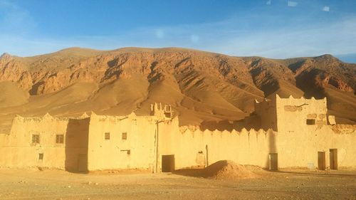 View of old ruins in desert