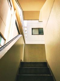 Low angle view of staircase in building