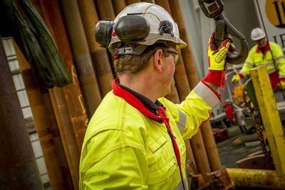 Young man working