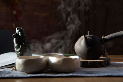 Close-up of tea on table