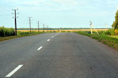 Country road along landscape