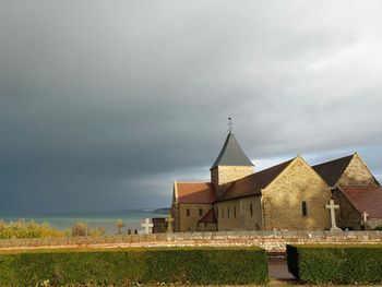 Low angle view of building against sky