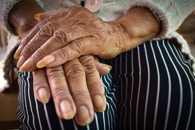 Close-up of hands