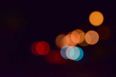 Defocused lights at night