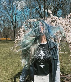 Woman standing in park