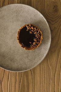 High angle view of breakfast on table