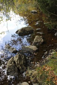 Stream flowing through rocks