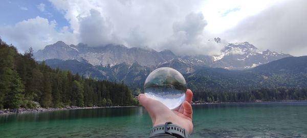 Low section of woman in lake