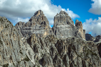 Tre cime di lavaredo dolomite from cadini di misurina, trentino, italy