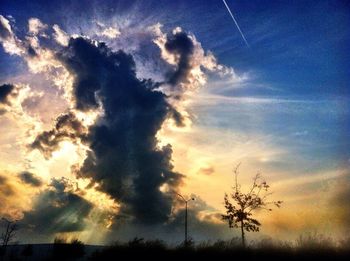 Low angle view of cloudy sky