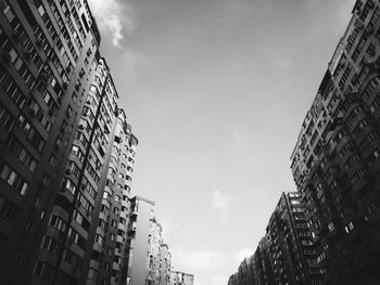 Low angle view of buildings against sky