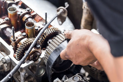 Man repairing machinery