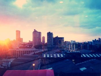 Cityscape at sunset